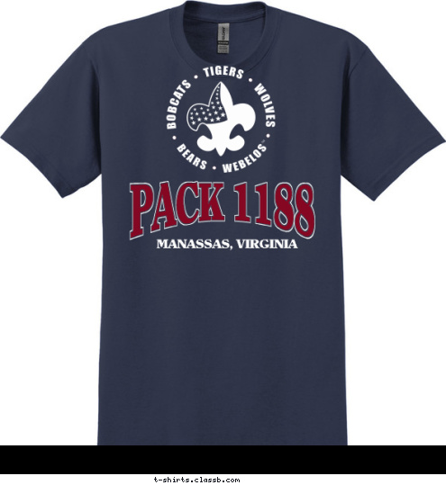 PACK 1188 MANASSAS, VIRGINIA T-shirt Design 