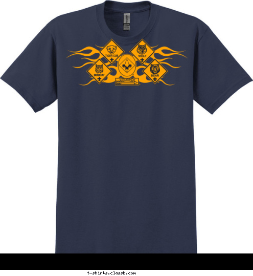 PACK 123 ANYTOWN, USA CUB SCOUT PACK SOUTHINGTON, CT 72 T-shirt Design 