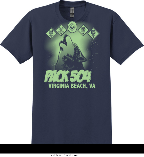 VIRGINIA BEACH, VA PACK 504 T-shirt Design 
