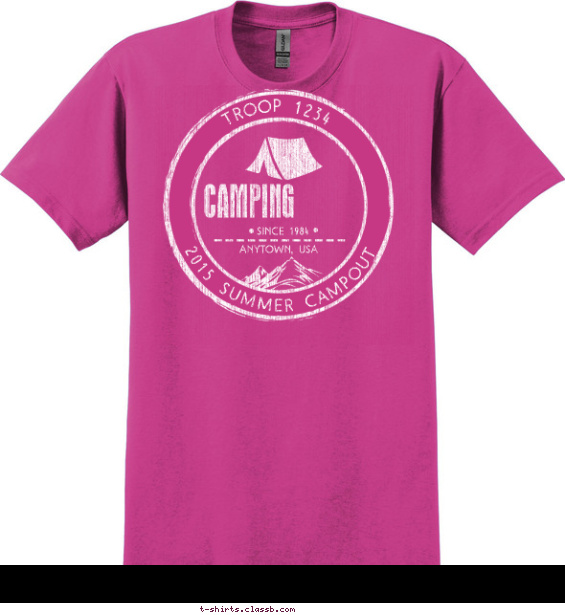 Tents and Mountains T-shirt Design