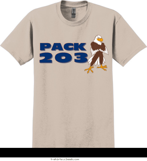 New Text New Text CUB SCOUT PACK 203 JACKSON, TN USA 203 PACK T-shirt Design 