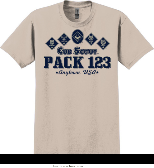 PACK 123 Anytown, USA T-shirt Design 