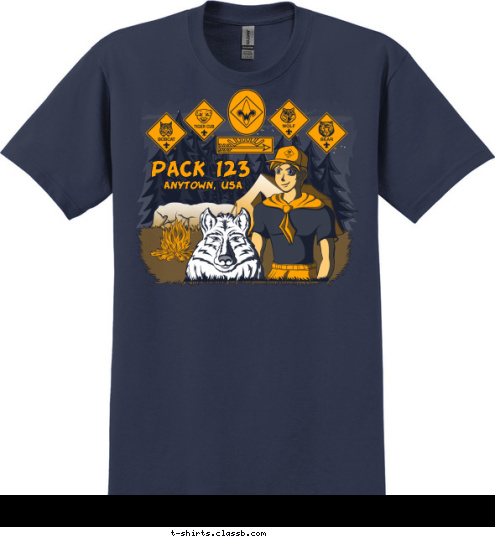 ANYTOWN, USA PACK 123 T-shirt Design 