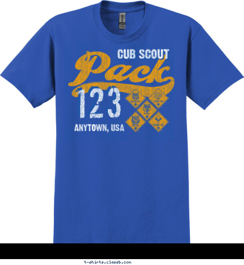 New Text 123 ANYTOWN, USA CUB SCOUT T-shirt Design 