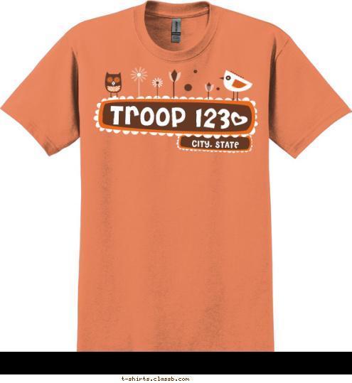 Troop 123 CITY, STATE T-shirt Design SP5317