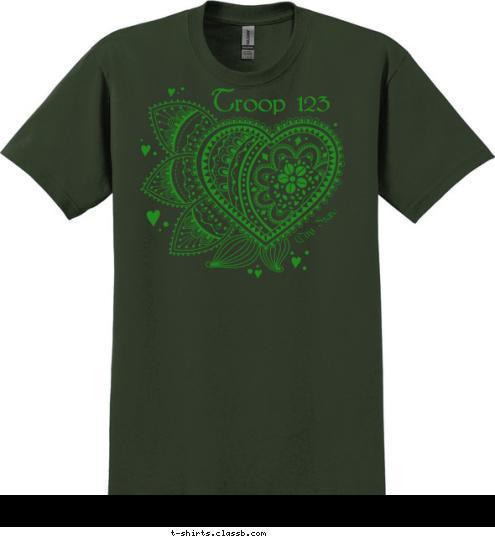 Girl Scout Troop 123 City, State T-shirt Design SP5319