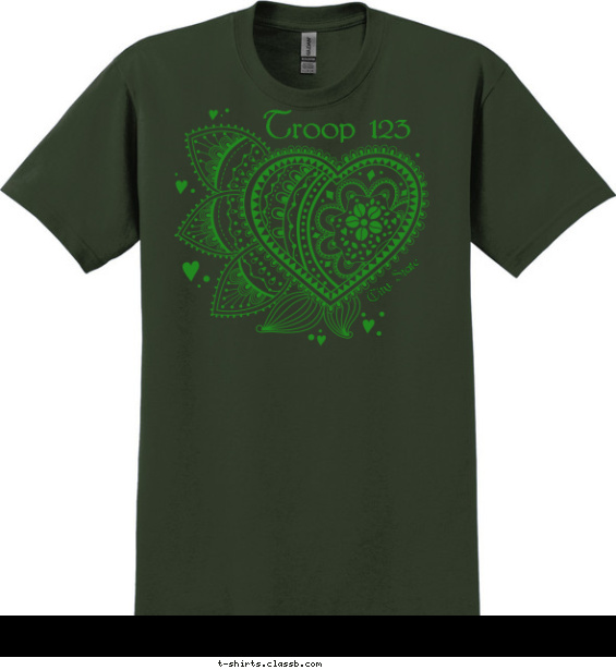 Bandana Heart T-shirt Design