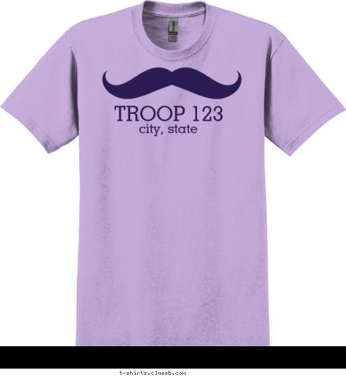 city, state TROOP 123 T-shirt Design SP5320