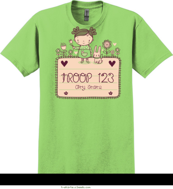Girl and Bunny T-shirt Design
