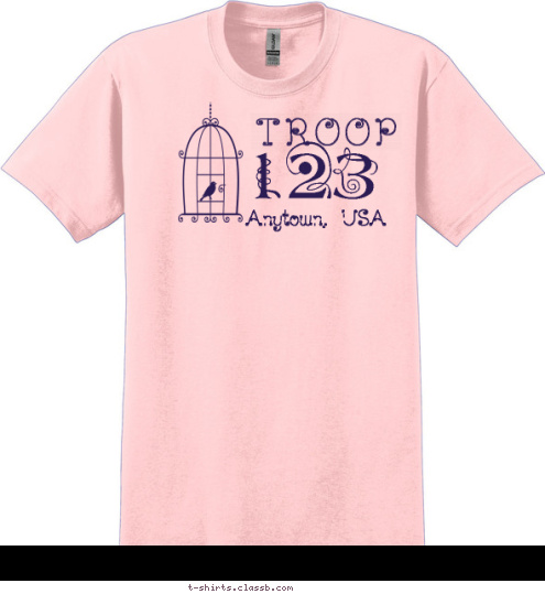 Girl Scout TROOP 123 Anytown, USA T-shirt Design SP5327