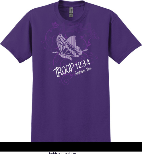 Girl Scouts TROOP 1234 Anytown, Usa 1234 T-shirt Design SP5328