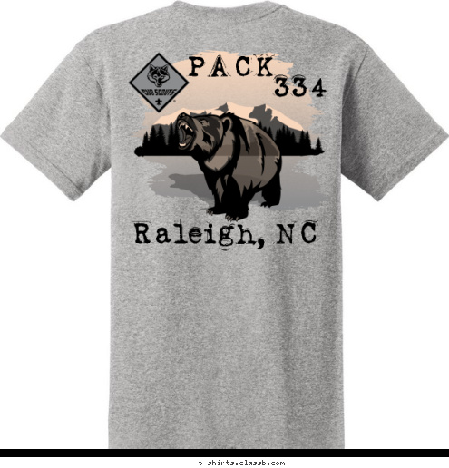 Den 3
Raleigh, NC PACK
 334 Raleigh, NC , T-shirt Design 