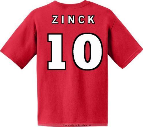 Z I N C K REDHAWKS 10 10 T-shirt Design Zinck 10