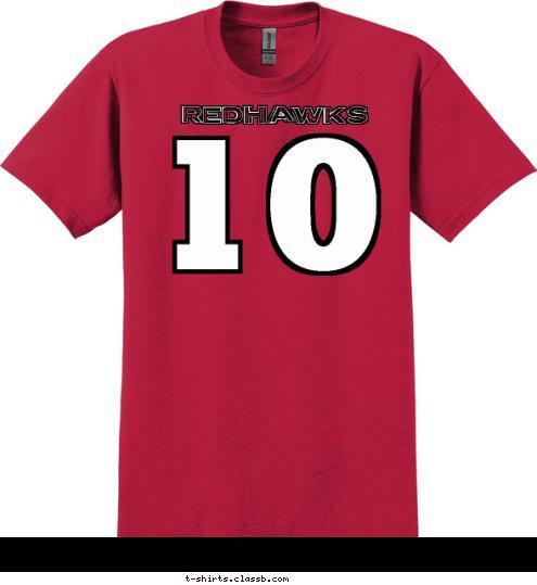 Z I N C K REDHAWKS 10 10 T-shirt Design Zinck 10