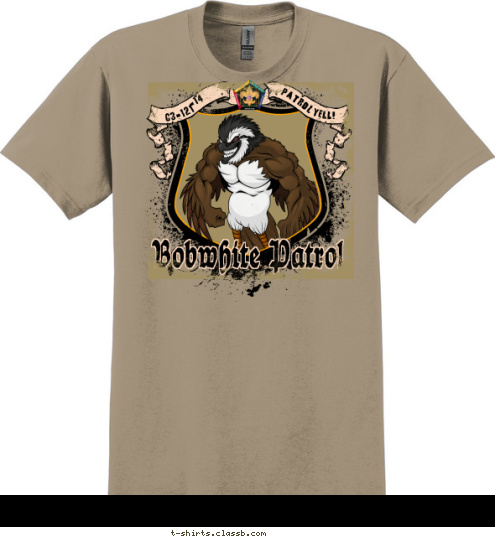 -14 C3-121 Patrol YELL! Bobwhite Patrol T-shirt Design 