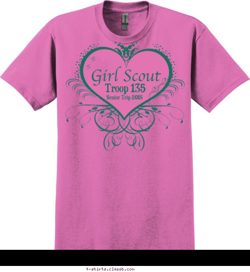 Senior Trip 2015 Troop 135 Girl Scout T-shirt Design 