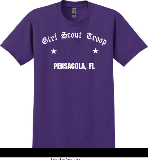 135 Senior Trip 2015 Pensacola, FL Girl Scout Troop T-shirt Design 