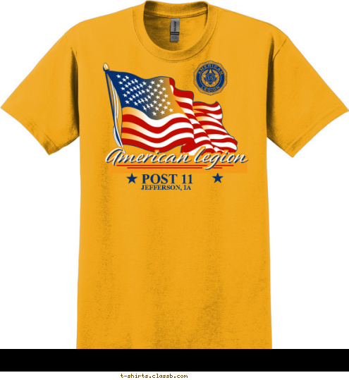 Post 1234 POST 11 JEFFERSON, IA American Legion T-shirt Design 