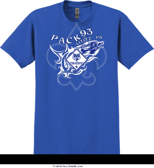 LITITZ, PA 93 PACK T-shirt Design 