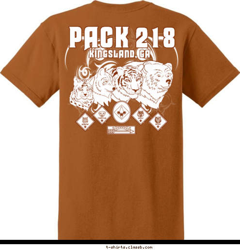 PACK 218 KINGSLAND, GA PACK 218 T-shirt Design 