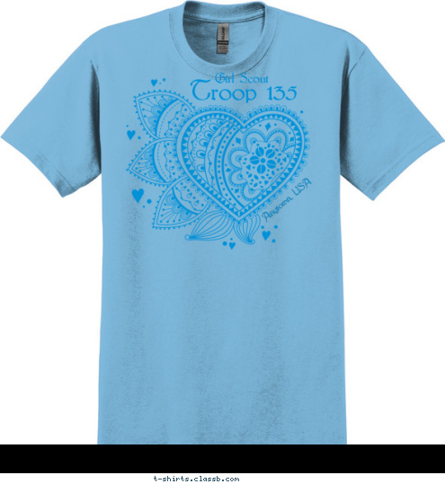 Anytown, USA Girl Scout Troop 135 T-shirt Design 