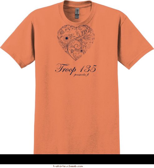 pensacola, fl  Troop 135 T-shirt Design 