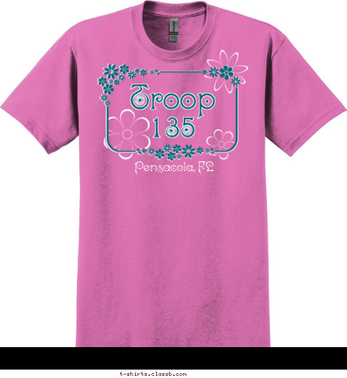 Pensacola, FL  Troop
135 T-shirt Design 