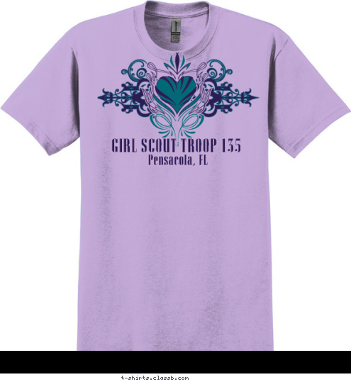 Pensacola, FL 
 GIRL SCOUT TROOP 135 T-shirt Design 
