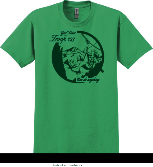 Can do anything Girl Scout Troop 123 T-shirt Design 