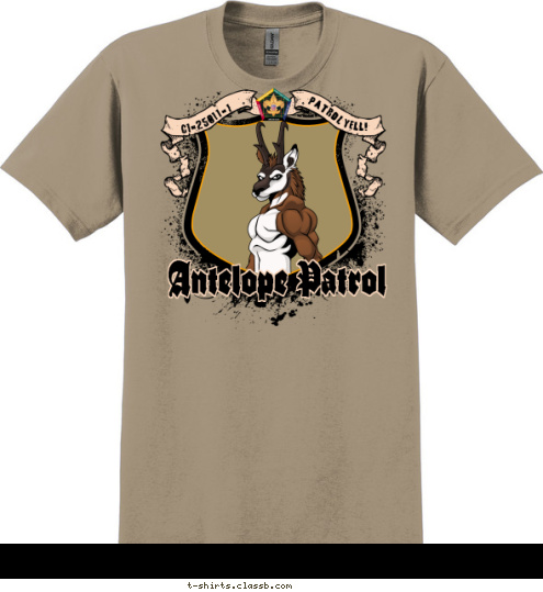 -11-1 C1-250 Patrol YELL! Antelope Patrol T-shirt Design 