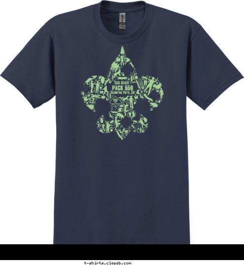 Cameron Park, CA PACK 550 CUB SCOUT T-shirt Design 