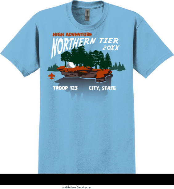 Northern Tier Island Camping T-shirt Design