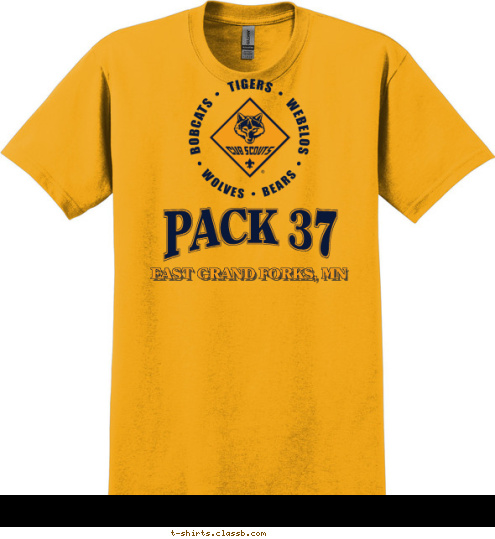 PACK 37 EAST GRAND FORKS, MN T-shirt Design 