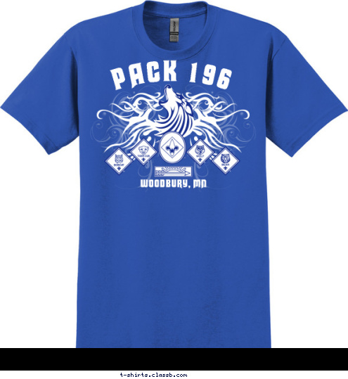 WOODBURY, MN PACK 196 T-shirt Design 