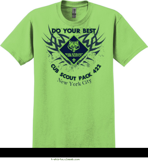 CUB SCOUT PACK 422 New York City DO YOUR BEST T-shirt Design 