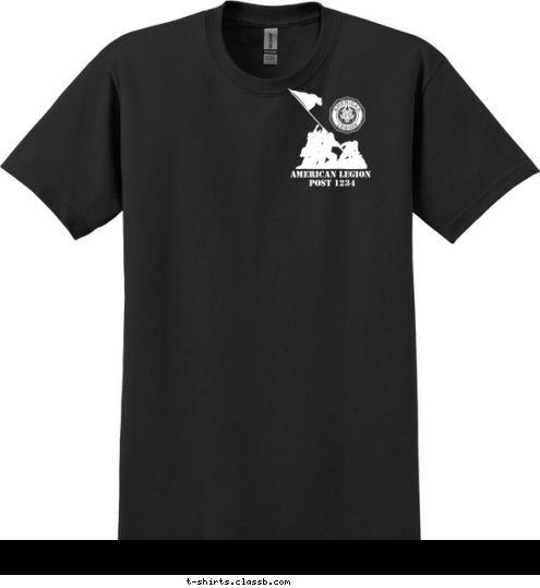 AMERICAN LEGION American Legion Post 1234 POST 1234 UNITED WE STAND T-shirt Design 