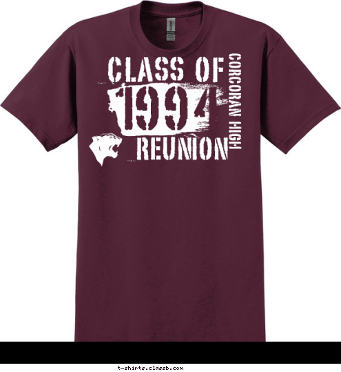 1994 CORCORAN HIGH REUNION CLASS OF T-shirt Design 