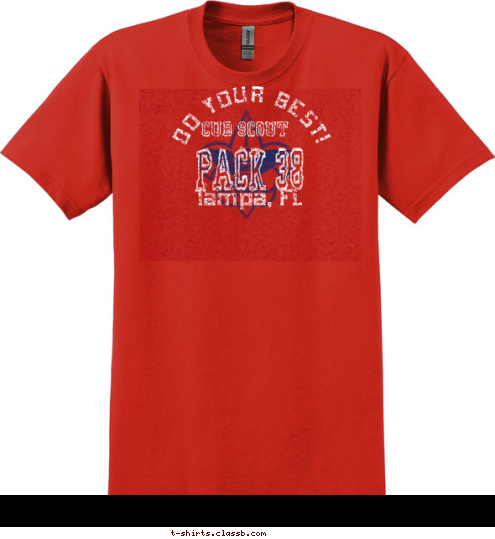 PACK 38 Tampa, FL CUB SCOUT DO YOUR BEST! T-shirt Design 2014 alternate Design