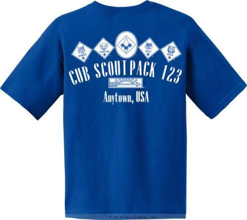 PACK 123 Anytown, USA 456 CUB SCOUT TAMPA, FL CUB SCOUT T-shirt Design 