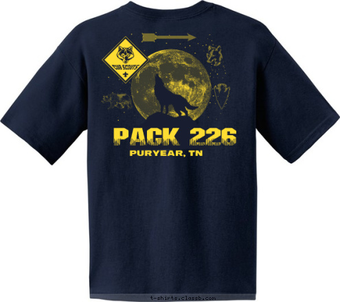 PACK 226 PACK 226 PURYEAR, TN T-shirt Design 