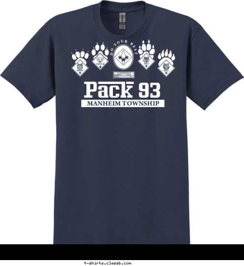 DO YOUR BEST MANHEIM TOWNSHIP Pack 93 T-shirt Design 