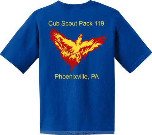 Phoenixville, PA   Cub Scout Pack 119 Barkley Elementary Pack 119 T-shirt Design 