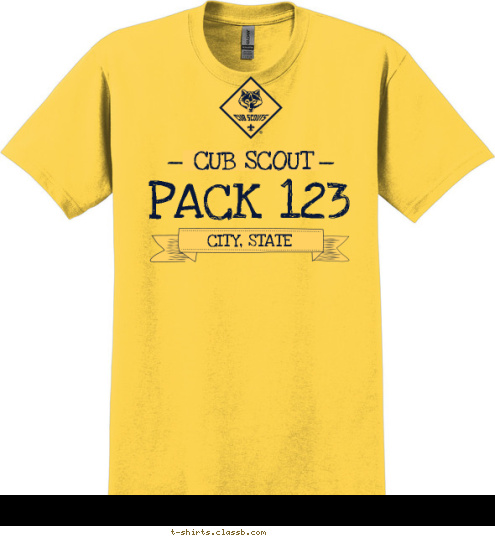 CITY, STATE PACK 123 CUB SCOUT T-shirt Design SP5372