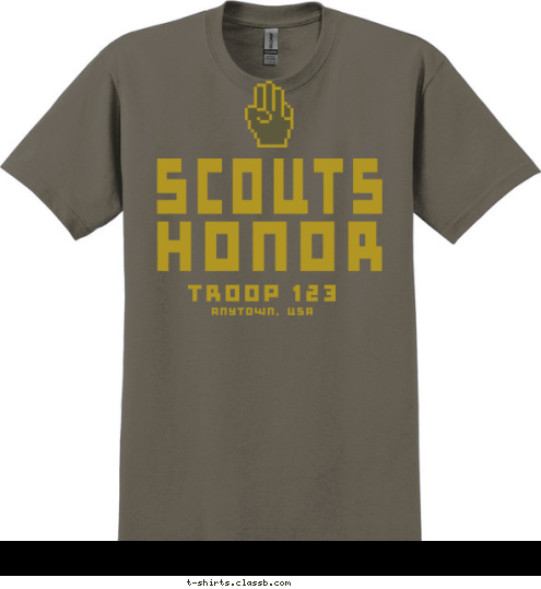 CITY, STATE
 BOY SCOUT TROOP 123 T-shirt Design SP5378