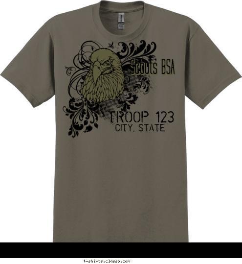 CITY, STATE TROOP 123 BOY SCOUTS
OF AMERICA BOY SCOUTS
OF AMERICA T-shirt Design SP5380