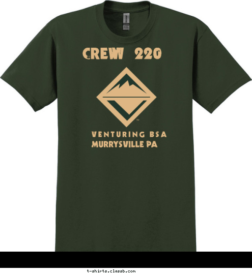 Your text here! W CREW   220
 VENTURING BSA MURRYSVILLE PA T-shirt Design 