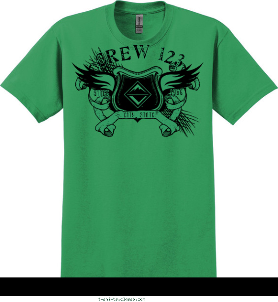 Venture Crew with Wings T-shirt Design