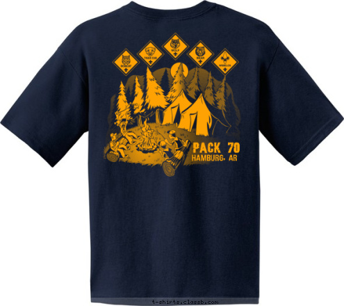 PACK 70 HAMBURG, AR T-shirt Design 