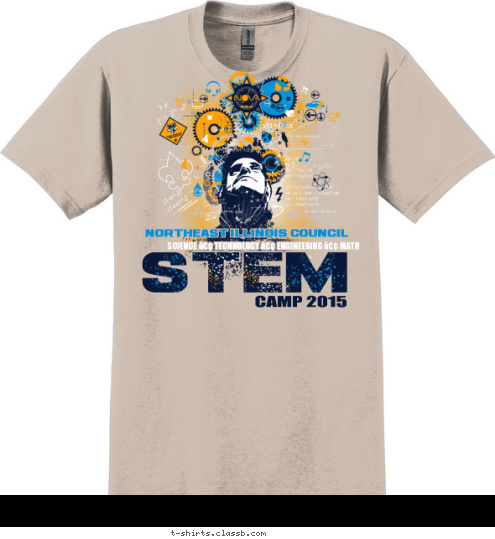 Your text here! NORTHEAST ILLINOIS COUNCIL SCIENCE • TECHNOLOGY • ENGINEERING • MATH CAMP 2015 T-shirt Design SP5402