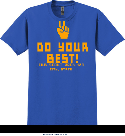 CITY, STATE CUB SCOUT PACK 123 DO YOUR
BEST! T-shirt Design SP5399